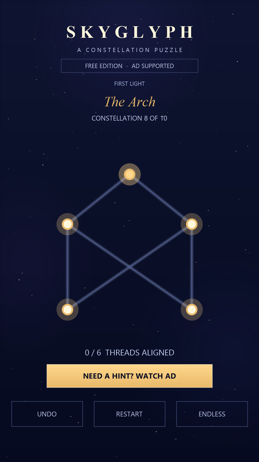 Skyglyph constellation puzzle gameplay