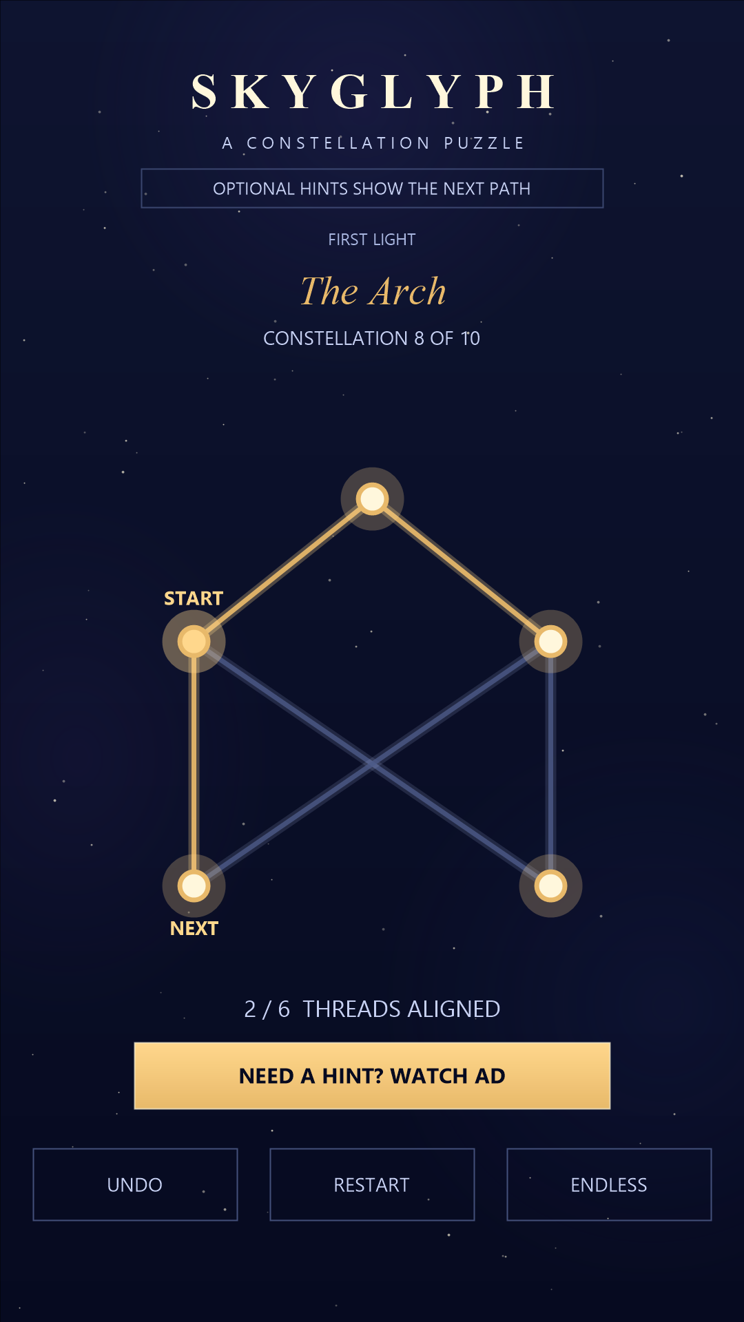 Skyglyph hint feature